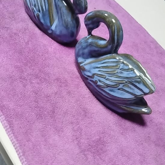 名***计陶瓷片磁州窑七厂花釉鹅一对