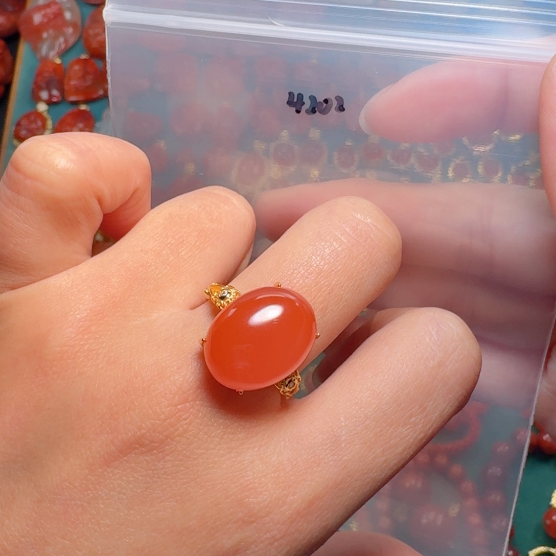 南红玛瑙南红银S925镶嵌