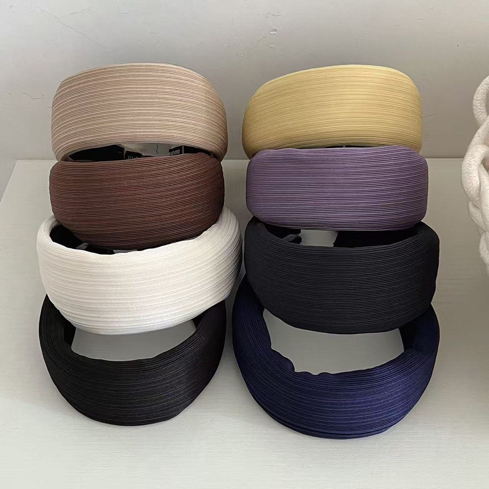 法式条纹宽边发箍女秋冬时尚气质高颅顶压发头箍百搭发卡头饰