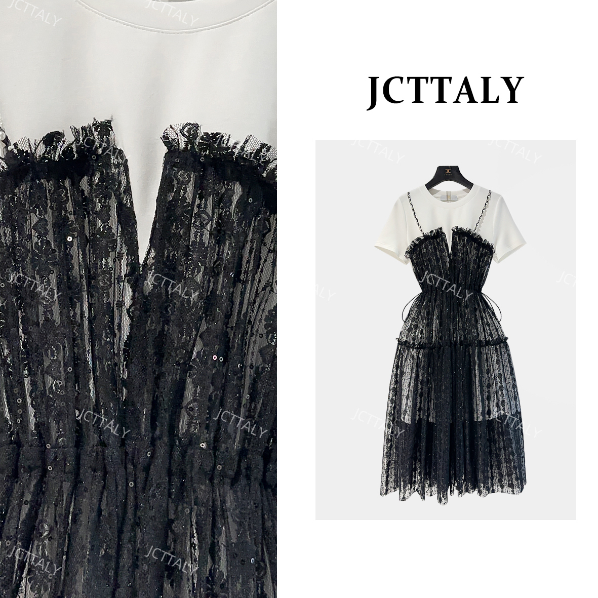 【宠粉价】夏季新款高奢时尚百搭气质显瘦连衣裙JC-A3357