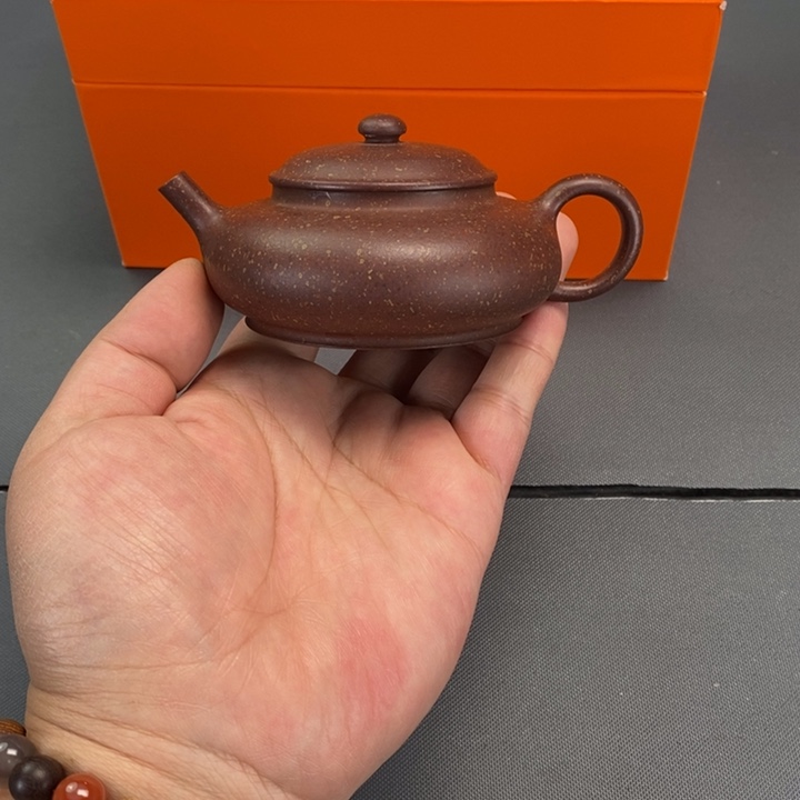 知***乐紫砂茶壶扁腹容天