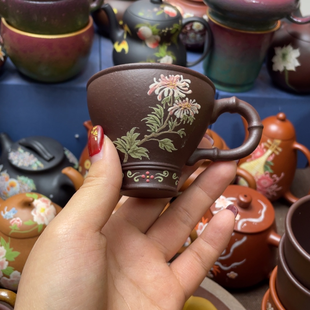 茶杯红泥紫砂主人杯100cc