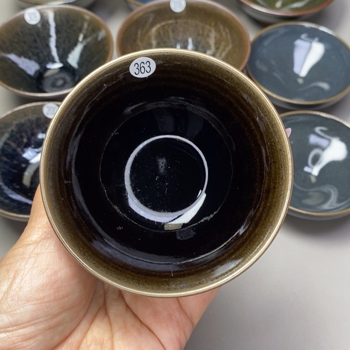 茶盏建窑建盏磨底柴烧主人杯