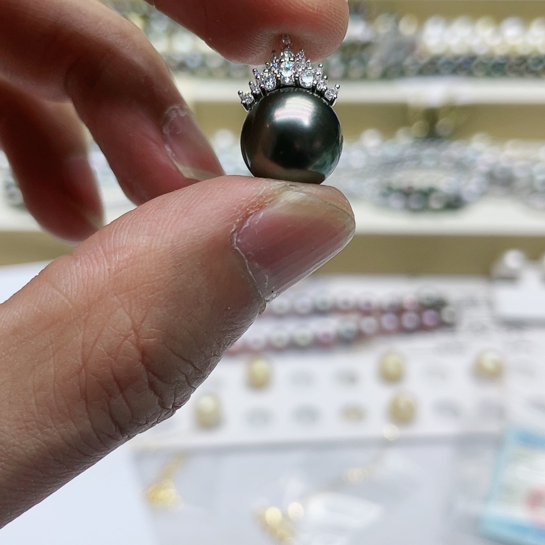 海水珍珠颈饰银S925镶嵌