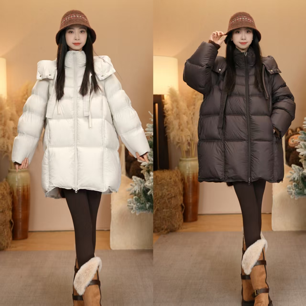 唐乐乐｜25new冬季新款韩版连帽可拆卸休闲百搭保暖羽绒外套BF2566