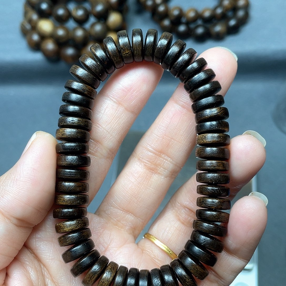 沉香手串芽庄白棋1.0