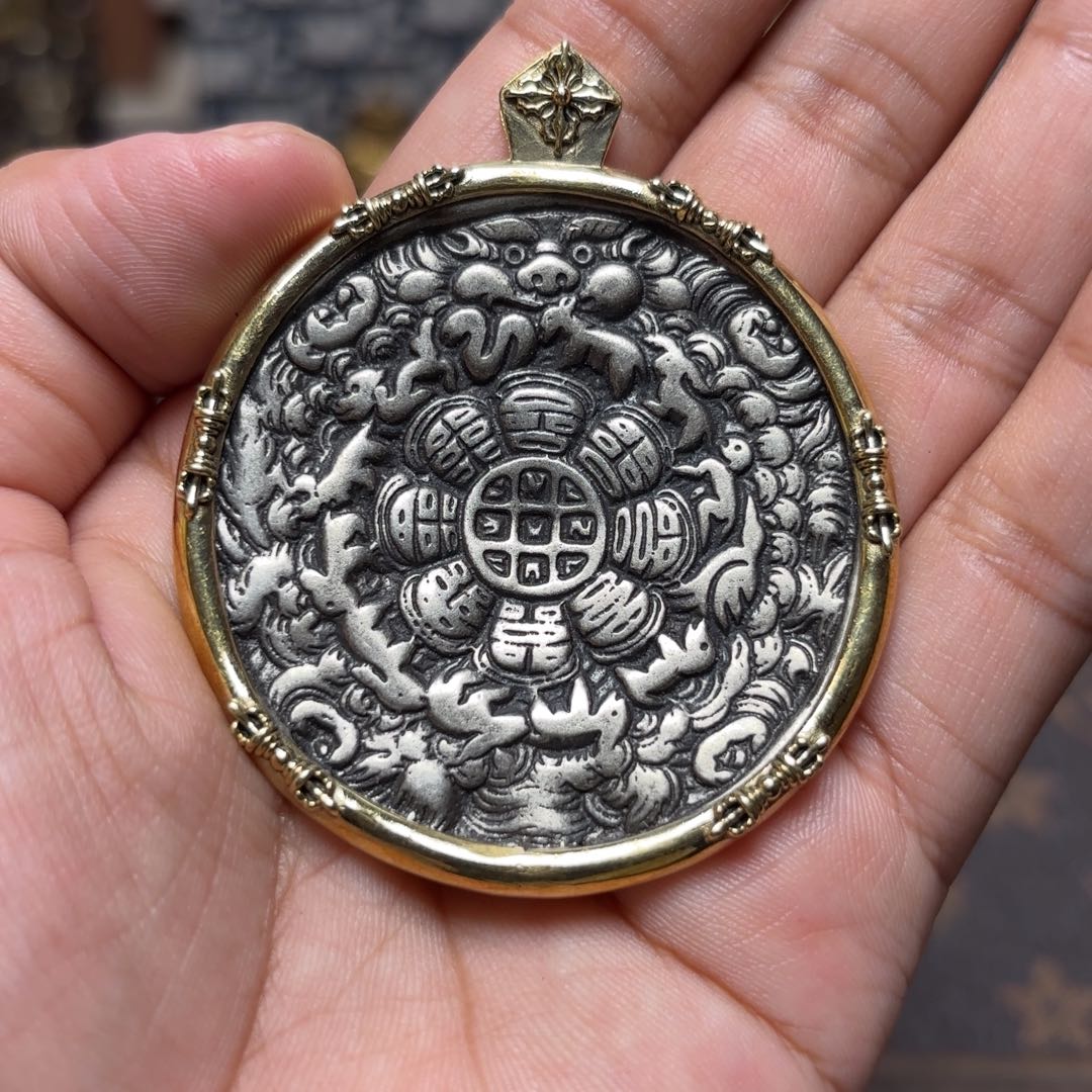 铜星月菩提吊坠项链吊坠