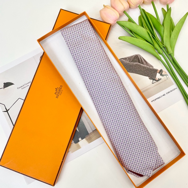 全新未使用 Hermes/爱马仕 爱马仕/领带/暖色系/经典百搭/