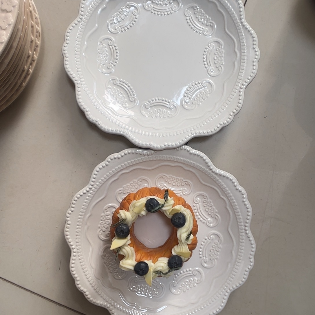 瓷片瑕疵特价陶瓷浅盘
