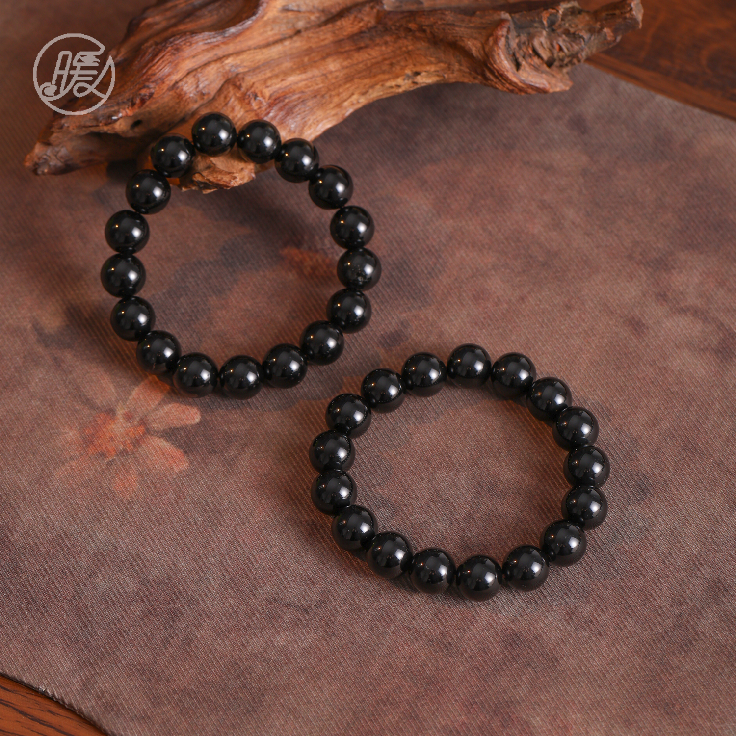 单圈素圈黑曜石手串12mm手链Z3232多样性发一