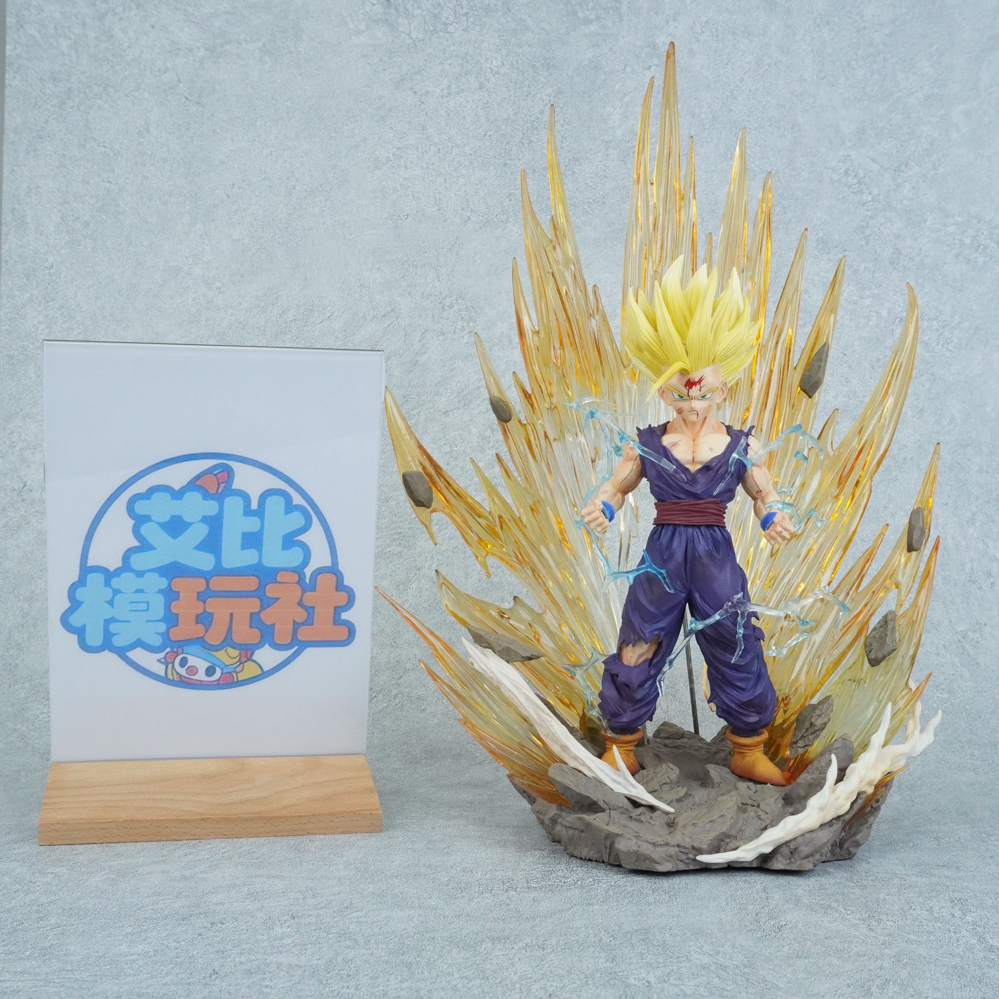 【LK二厂】高38CM HB超二悟饭 七龙珠超级赛亚人手办模玩雕像GK