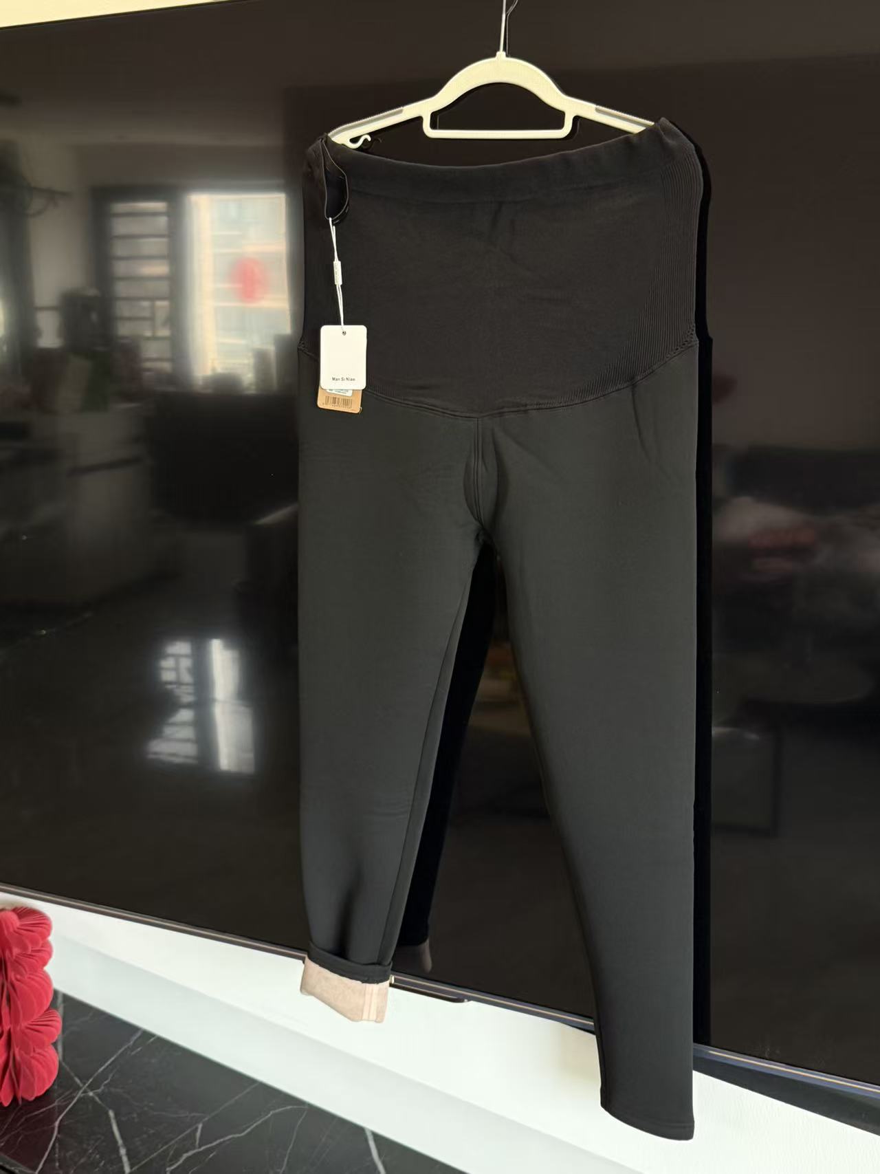 孕妇400克秋冬加绒加厚保暖托腹外穿修身打底裤