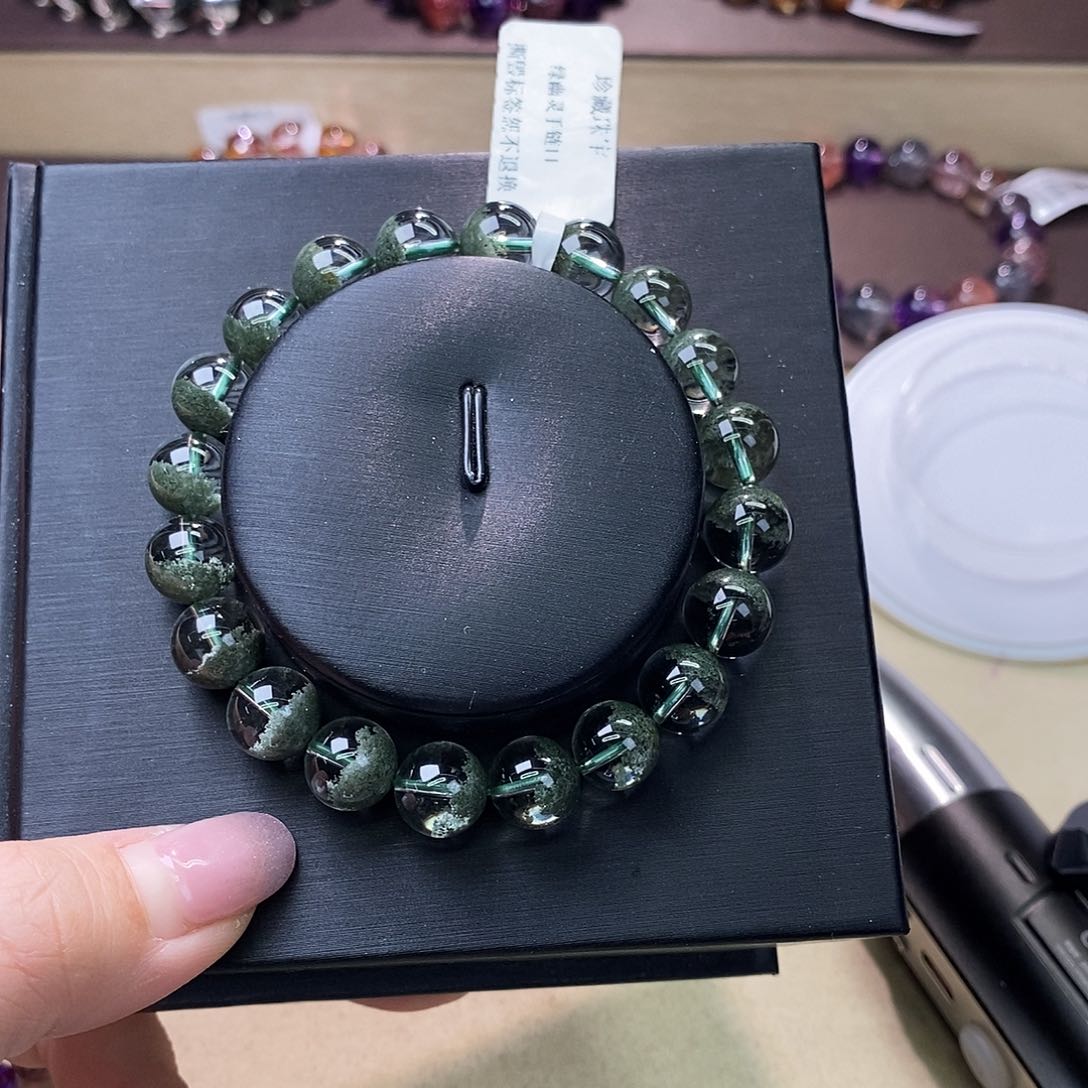 水晶手链未镶嵌绿幽灵9+m