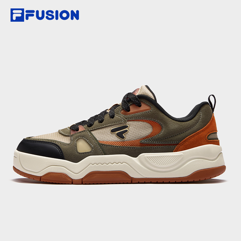 FILA斐乐BANK IIIxROUND TWO联名限量轻弹防滑反光鞋带休闲滑板鞋