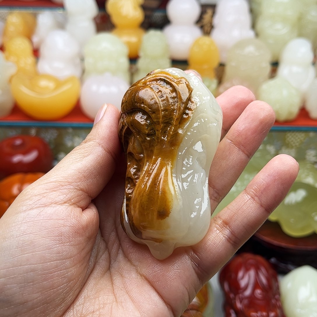未***方石材白菜手把材料