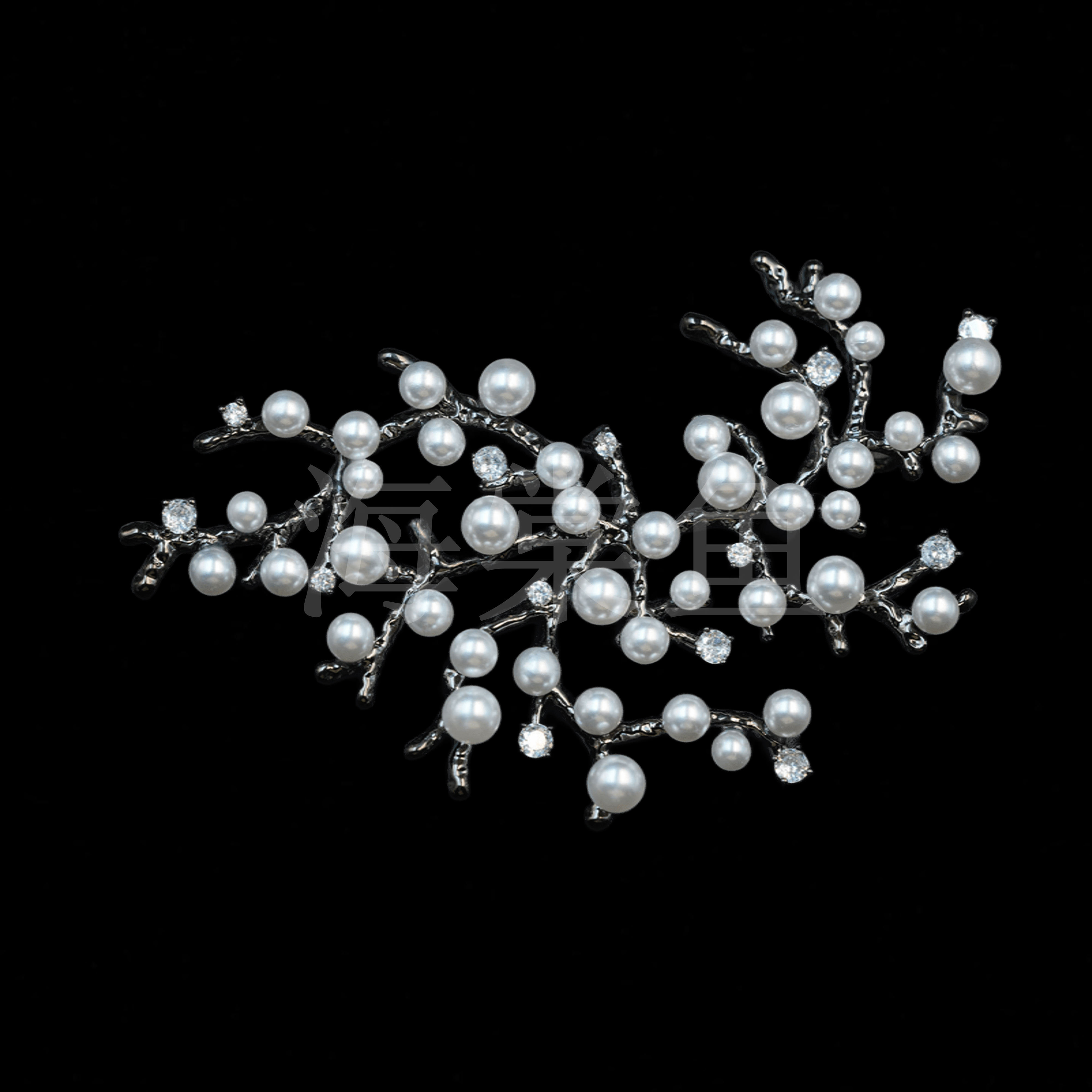 铜合金仿珍珠胸针 时尚气质百搭璀璨烟花胸针6332