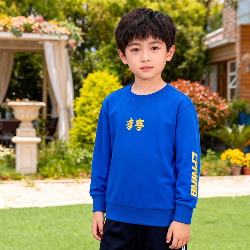 LI-NING/李宁运动生活系列简约舒适百搭男童运动卫衣YWDR623