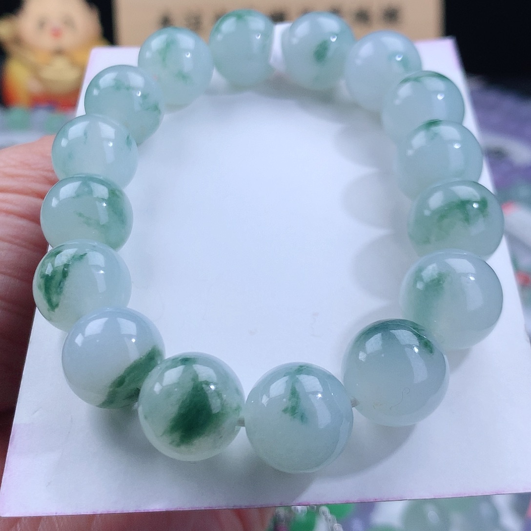 翡翠手链未镶嵌卡12.5mm