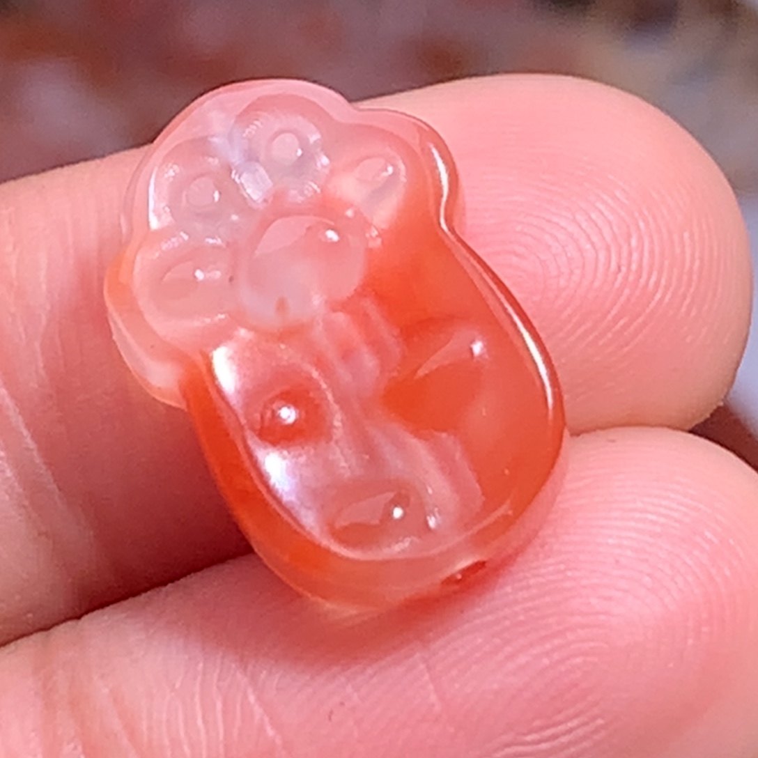 南红玛瑙未镶嵌珠宝半成品招财猫牌