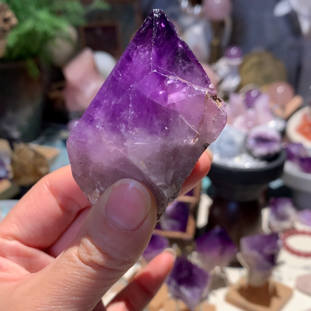 紫晶原石未镶嵌紫水晶权杖原石