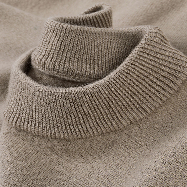 柏拉图保罗秋冬款针织男士加厚半高领中年纯色爸爸针织打底衫毛衣