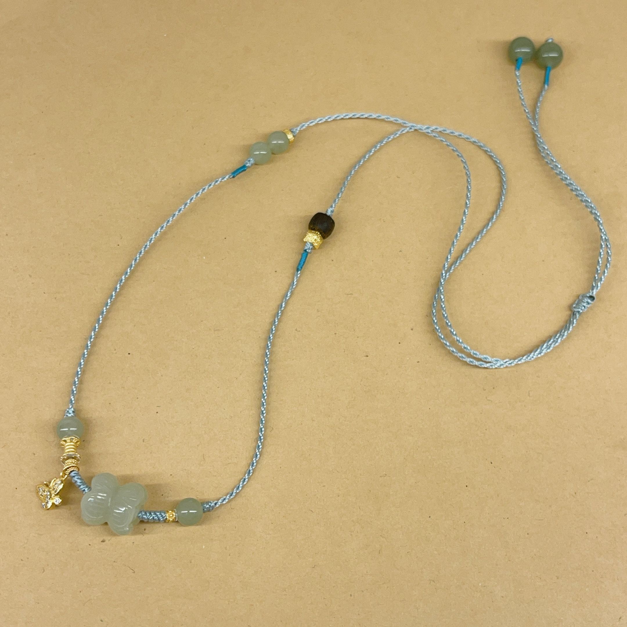 【珊木居】S1096XY 和田玉并蒂莲吊坠