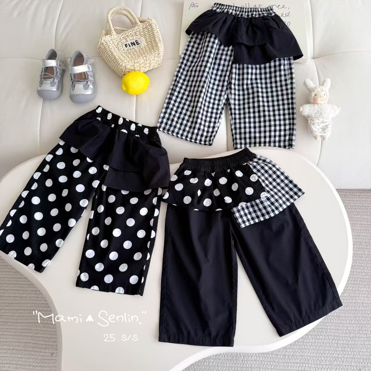 【现货】妈咪森林童装2025夏季新款女童九分休闲裤252-MMSL-252253