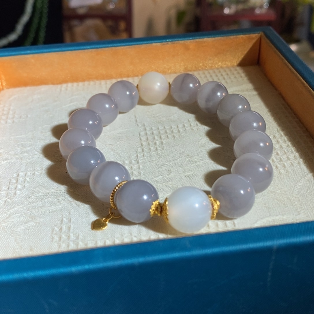 和田玉项链18K金镶嵌