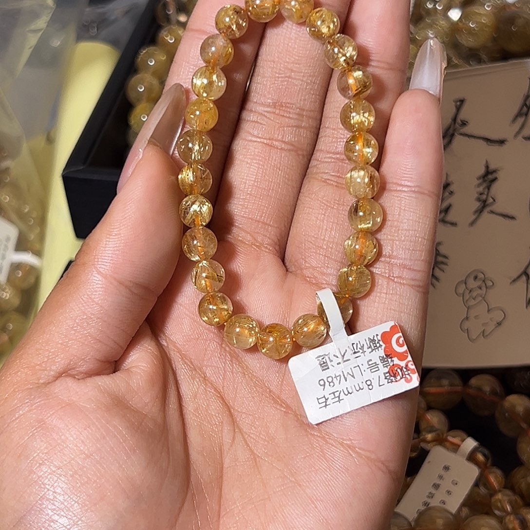 未镶嵌发晶手链天然金发晶486