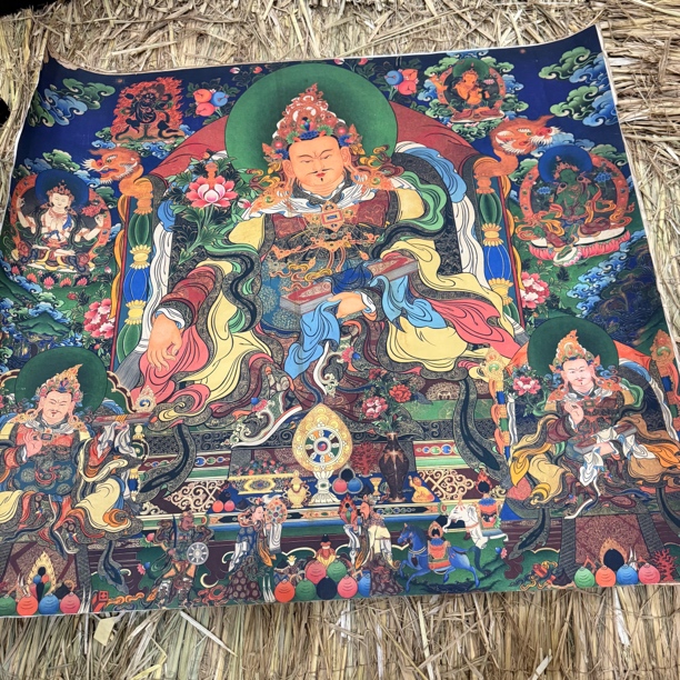 高端精品莲花生大士绘画类唐卡AA32