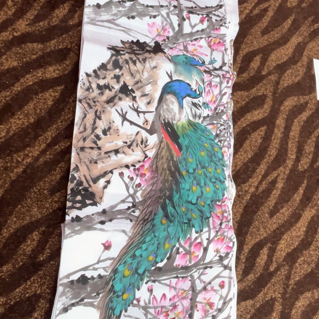 国画王孝华老师八尺对开绘画