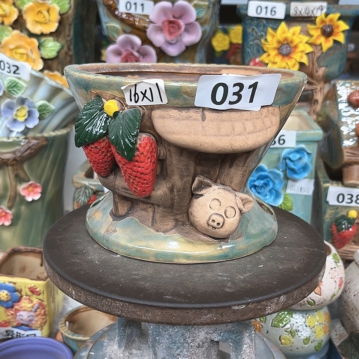 紫砂花盆粗陶材质多肉花盆