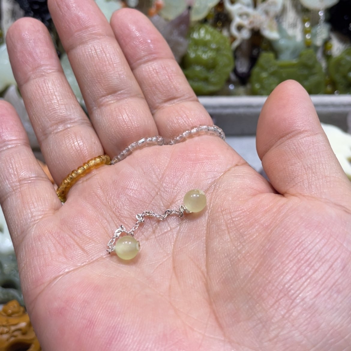 【闪购商品】岫玉颈饰未镶嵌A****c17提溜