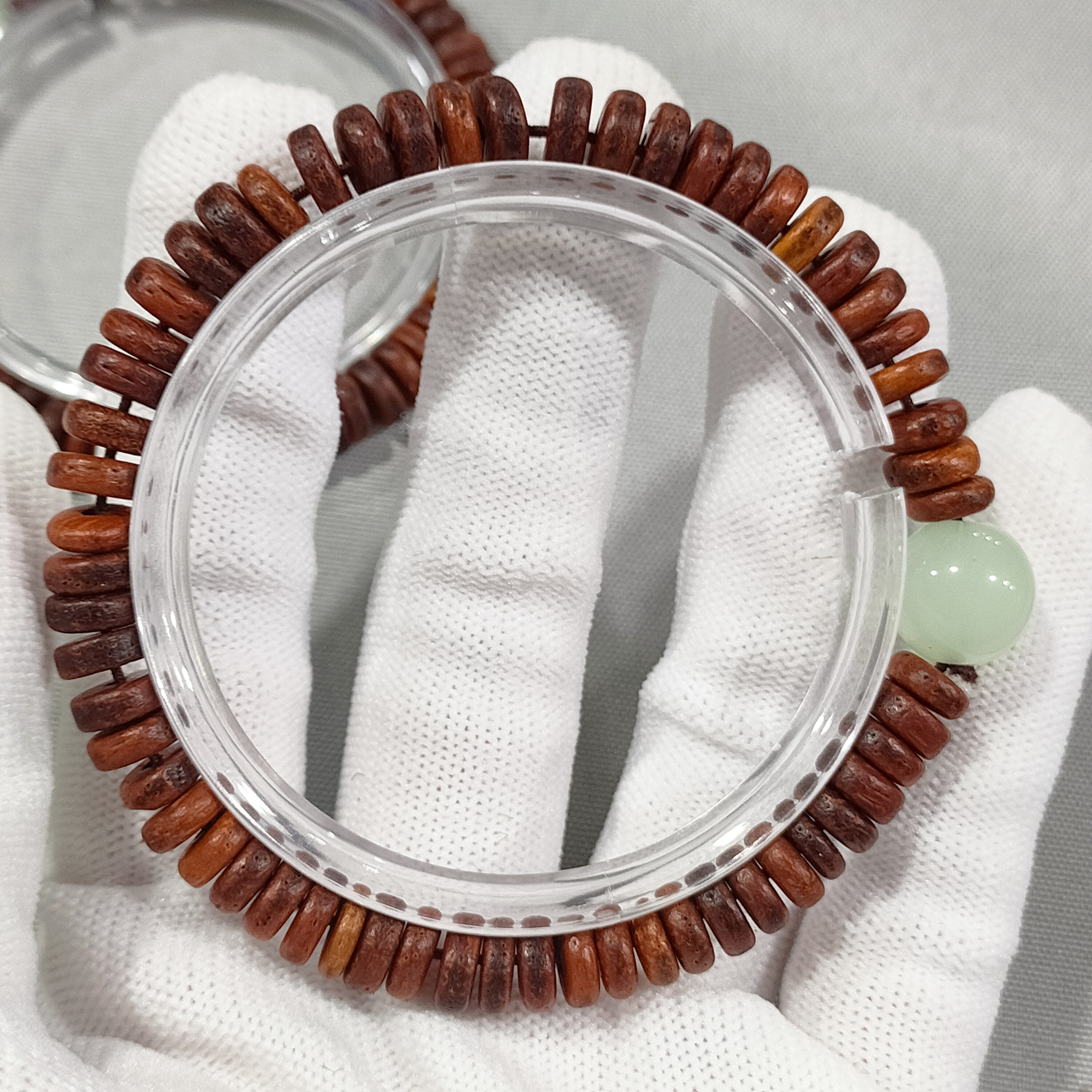 A450 红檀 卡0.8 带配珠 片珠单圈手串 多样性发其一