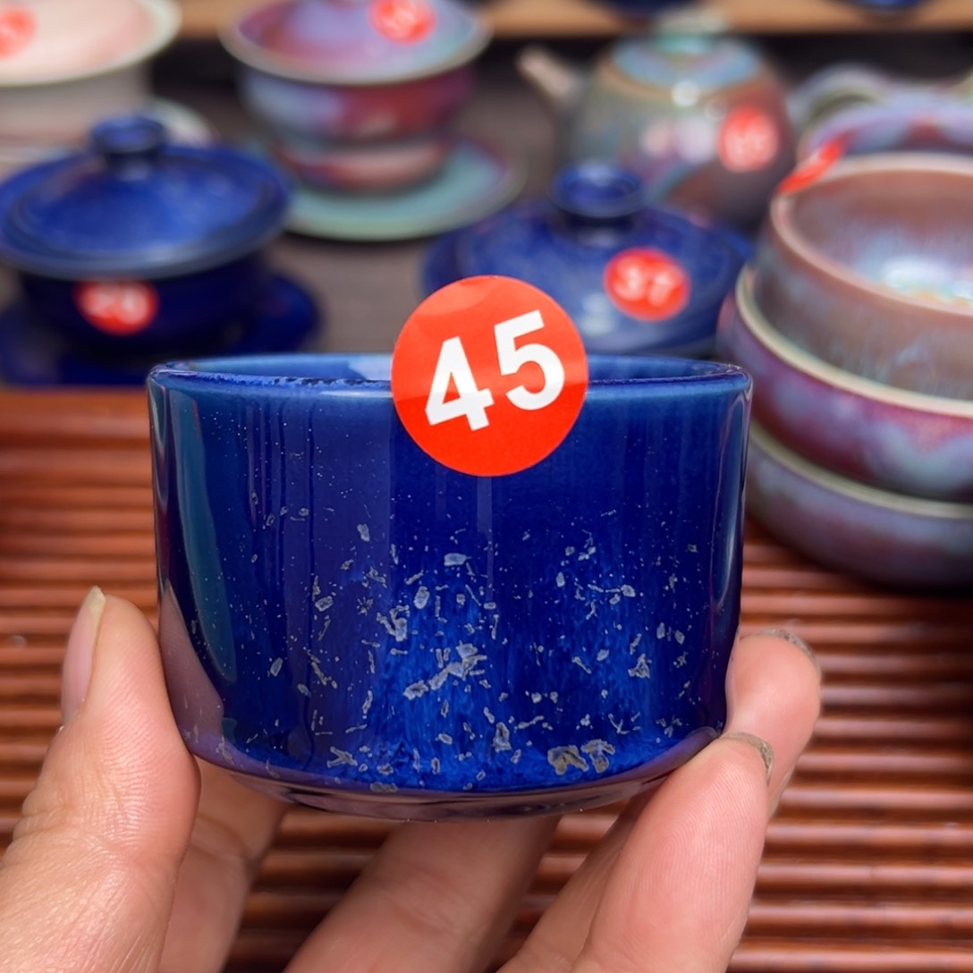 手工制作钧窑茶器