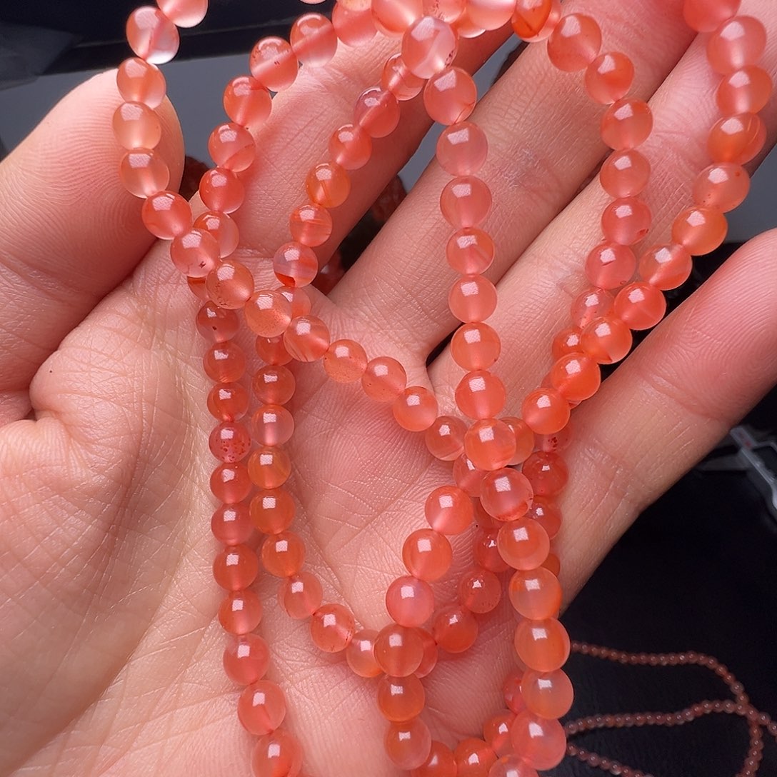 南红玛瑙未镶嵌手链