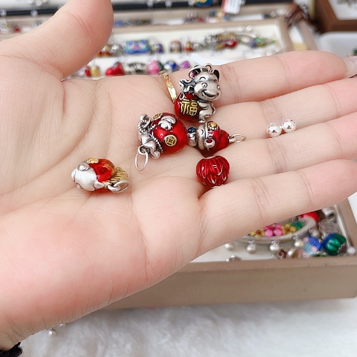 ****樾足银珐琅珐琅彩足银配件