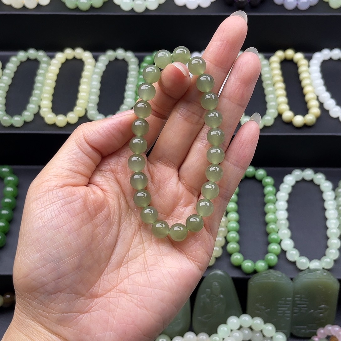 和田玉未镶嵌手串