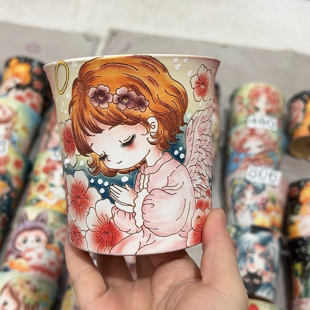 景德镇炫彩手绘口10高10