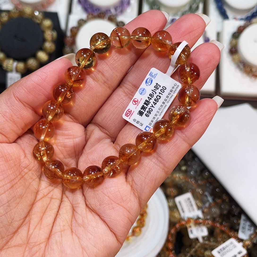 S***.水晶未镶嵌手串已实名黄塔晶9m