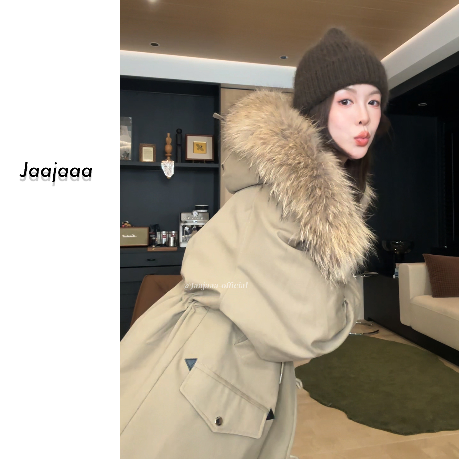 Jaajaaa庭窗看雪 冬季通勤小众百搭简约时尚气质90羽绒外套/XBEI