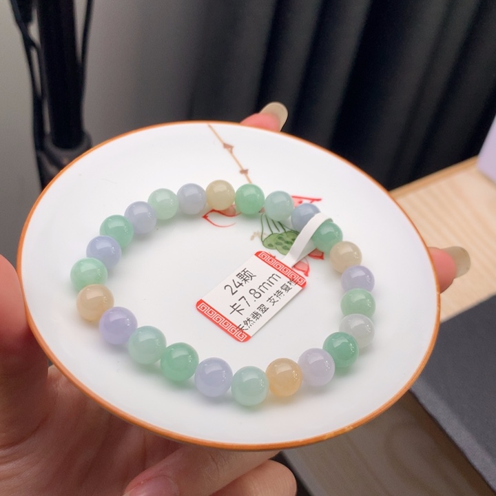 翡翠未镶嵌手链翡翠y232 卡7.8