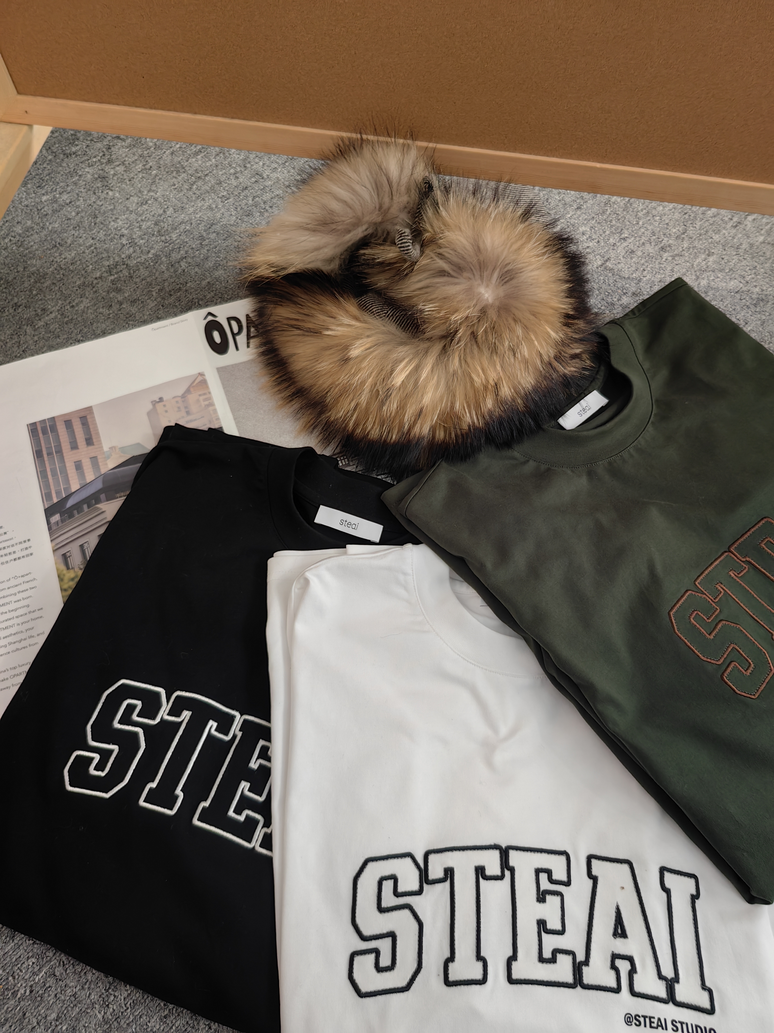  ST小众设计师品牌 贴布刺绣T恤 STEAStudios