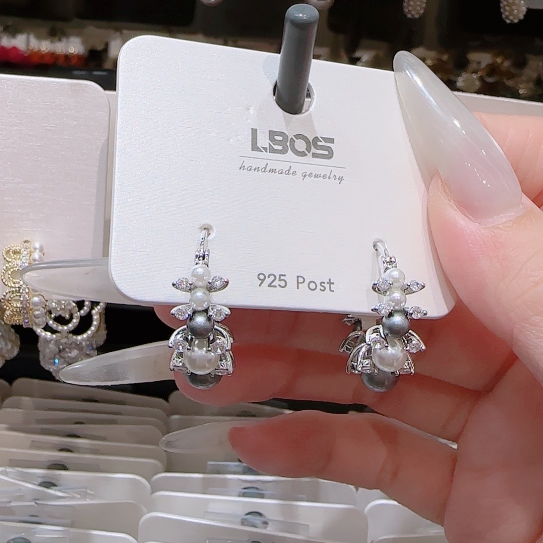 锆石铜合金925银耳环