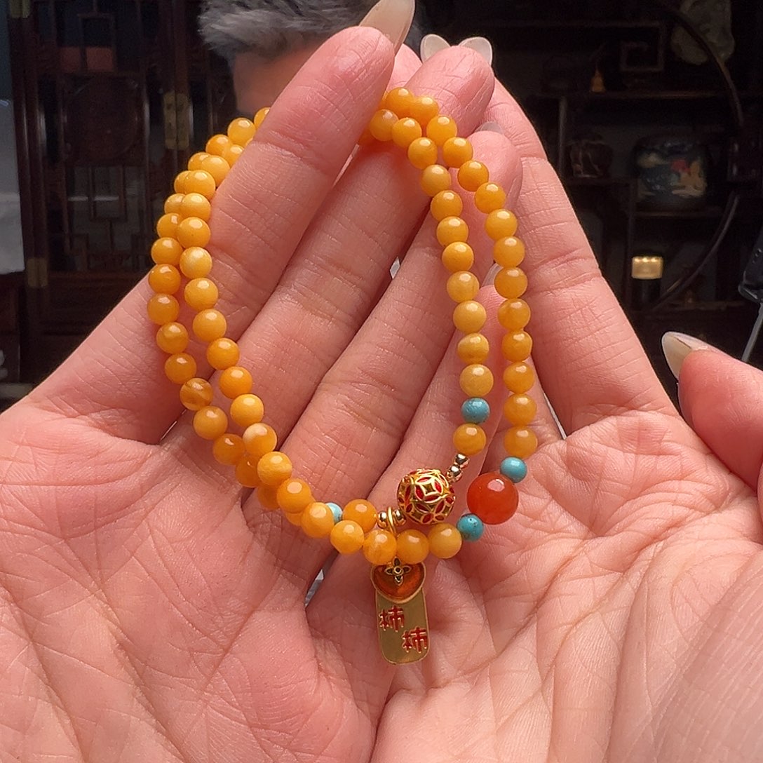 琥珀裸石未镶嵌QQ012。4mm