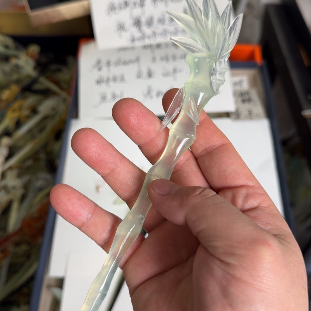 岫玉发饰未镶嵌明君玉簪贼拉好看