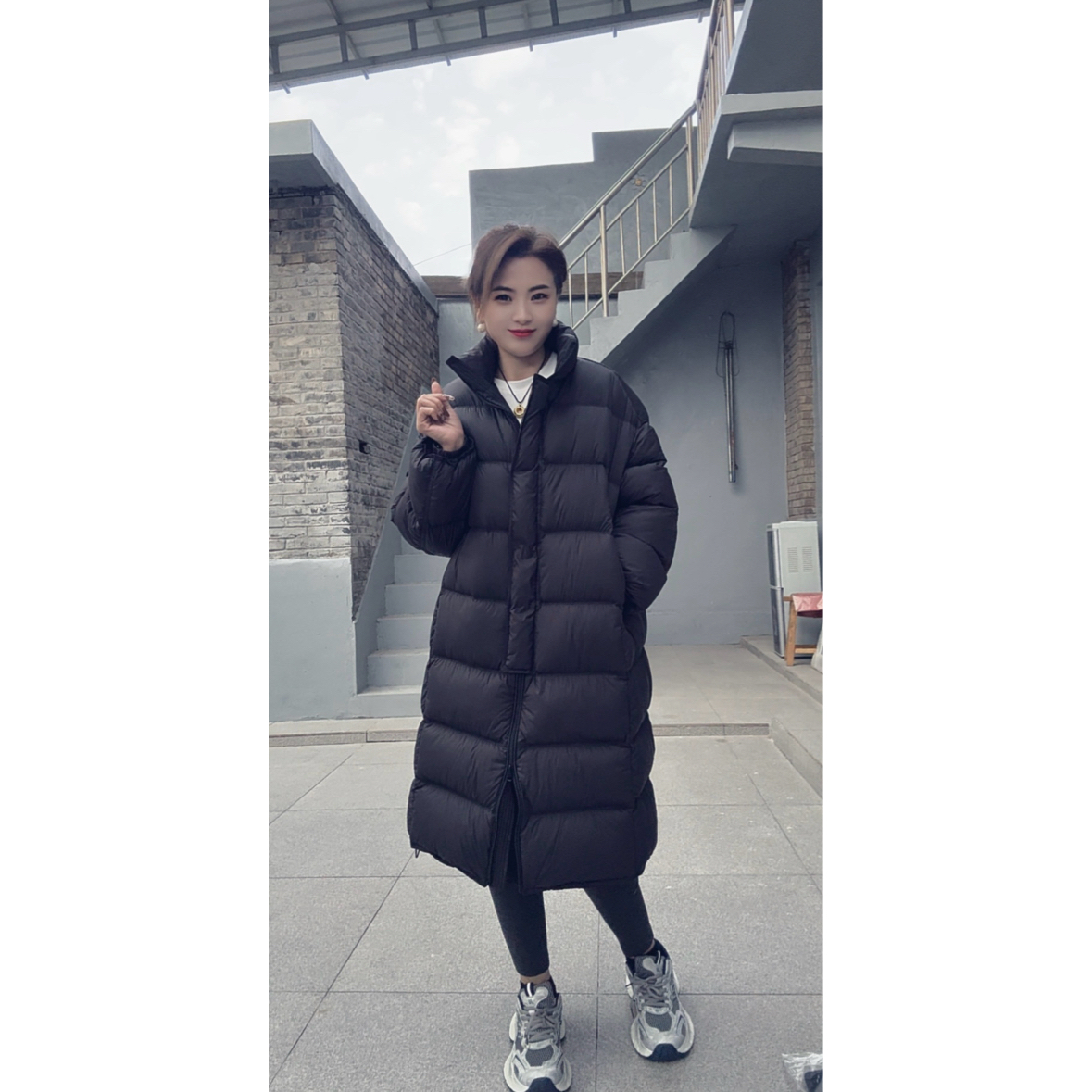 艳艳精选~超轻保暖好看奶呼长款羽绒服（衣长96）