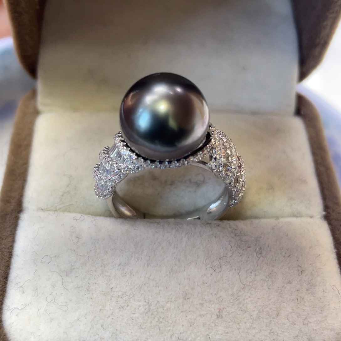 未镶嵌戒圈海水珍珠