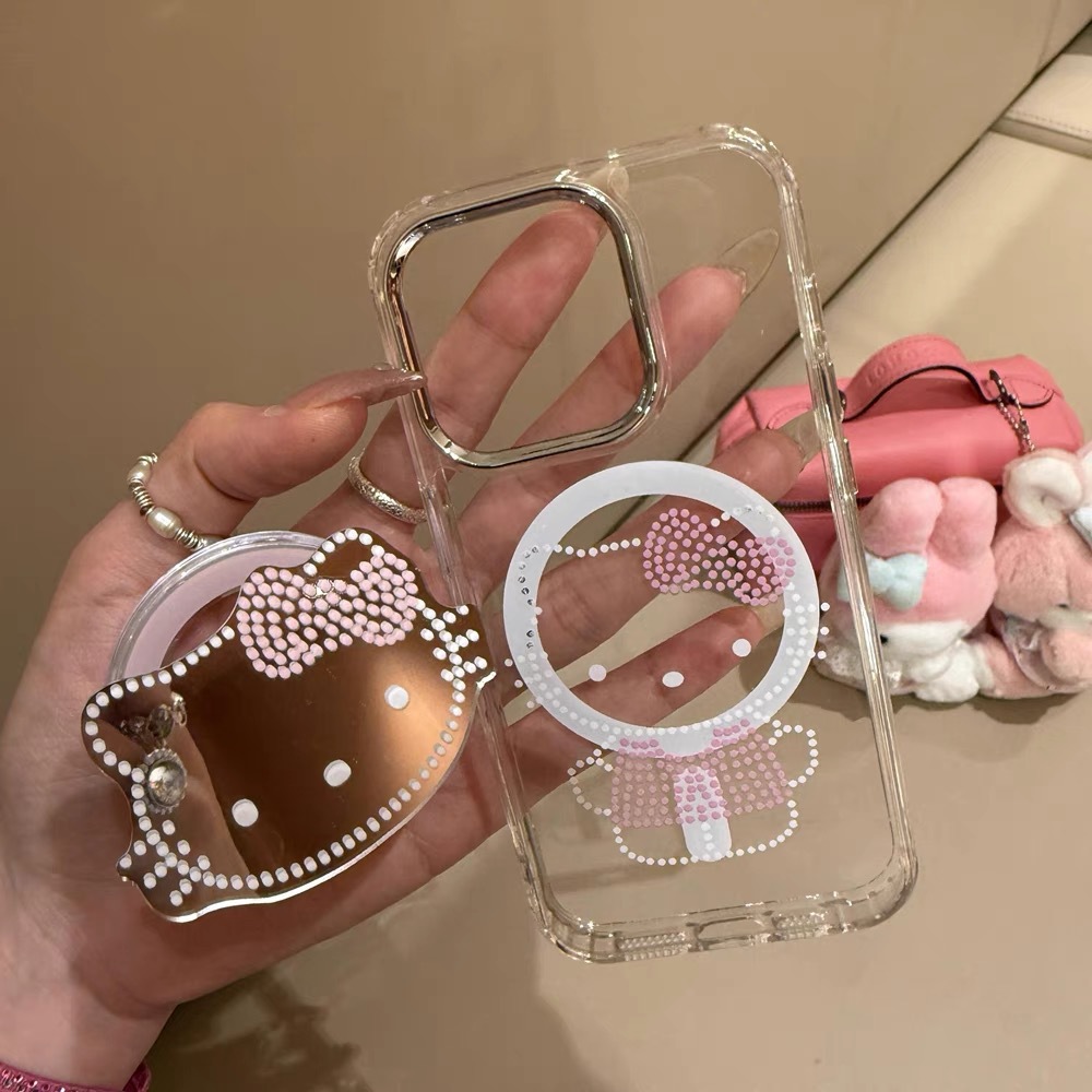 Kitty蝴蝶KT猫带磁吸适用苹果16promax手机壳iPhone15/13/14pro