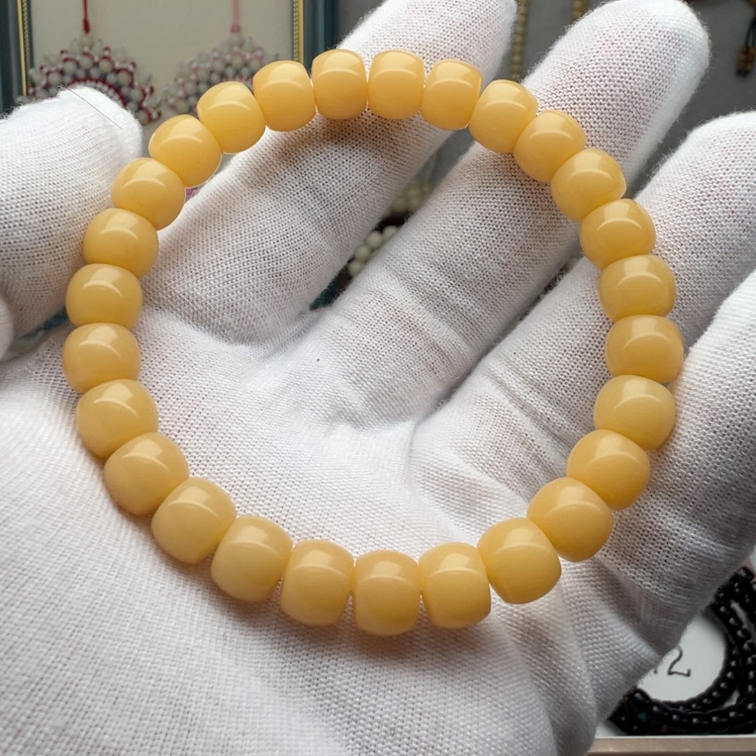 手串菩提根/象牙果卡9 天然风化老料定制珠干磨S16